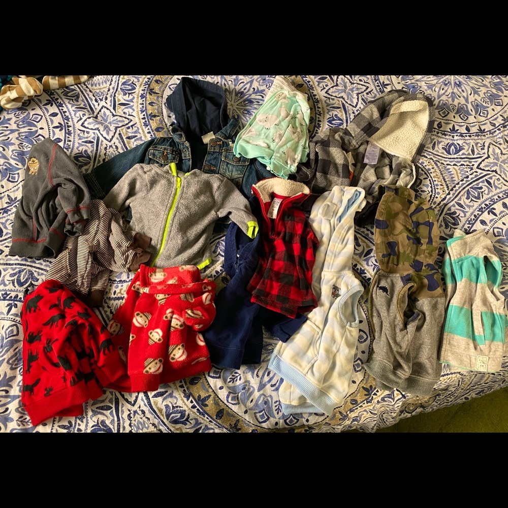 0-3 baby boy vest/sweater bundle.